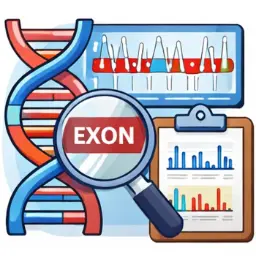 NGS Whole Exome Sequencing illustration NGS Whole Exome Sequencing illustration