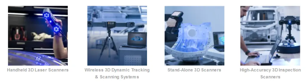 Group of 3D laser scanners from Shining 3D