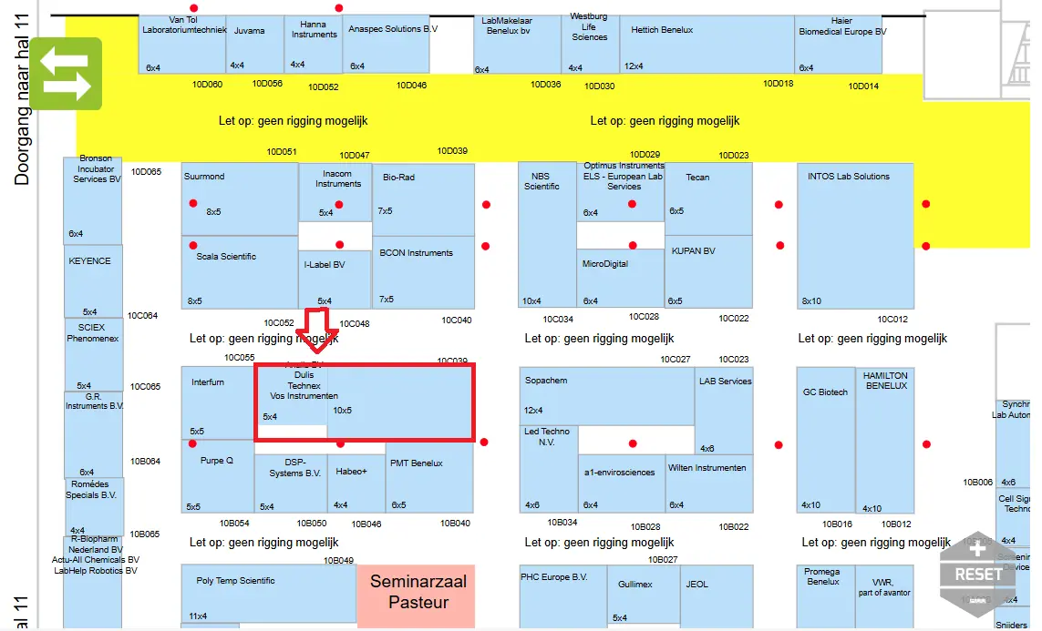 Wots plattegrond ANALIS booth 10C039 Wots plattegrond ANALIS booth 10C039