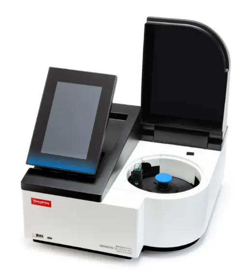 Spectrophotomètre UV-Visible Thermo GENESYS G5 avec écran tactile et compartiment échantillon ouvert