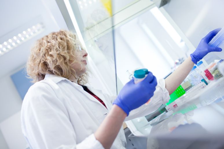 Scientist working in a research and development laboratory research and development