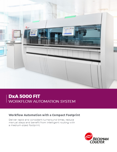 DxA 5000 FIT Brochure Beckman Coulter chimie clinique