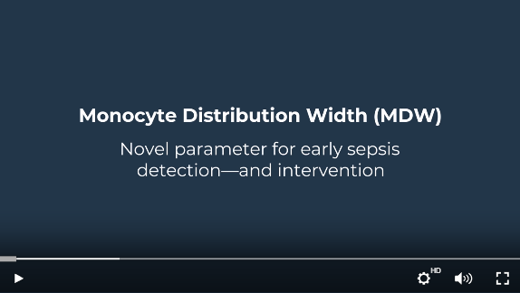 Vroege sepsis detectie Monocyt distributie breedte (MDW) Video