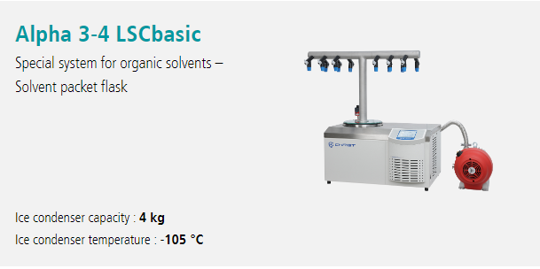 Alfa 3-4 LSCbasic Martin Christ Freeze Dryers Alfa 3-4 LSCbasic