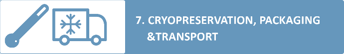 cryoconservation, emballage et transport