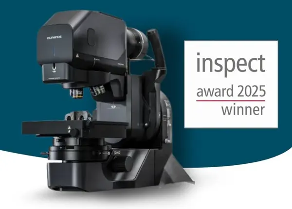 EVIDENT DSX2000 digital microscope won 1st place in the Automation & Control Category in the 2025 inspect - World of Vision awards