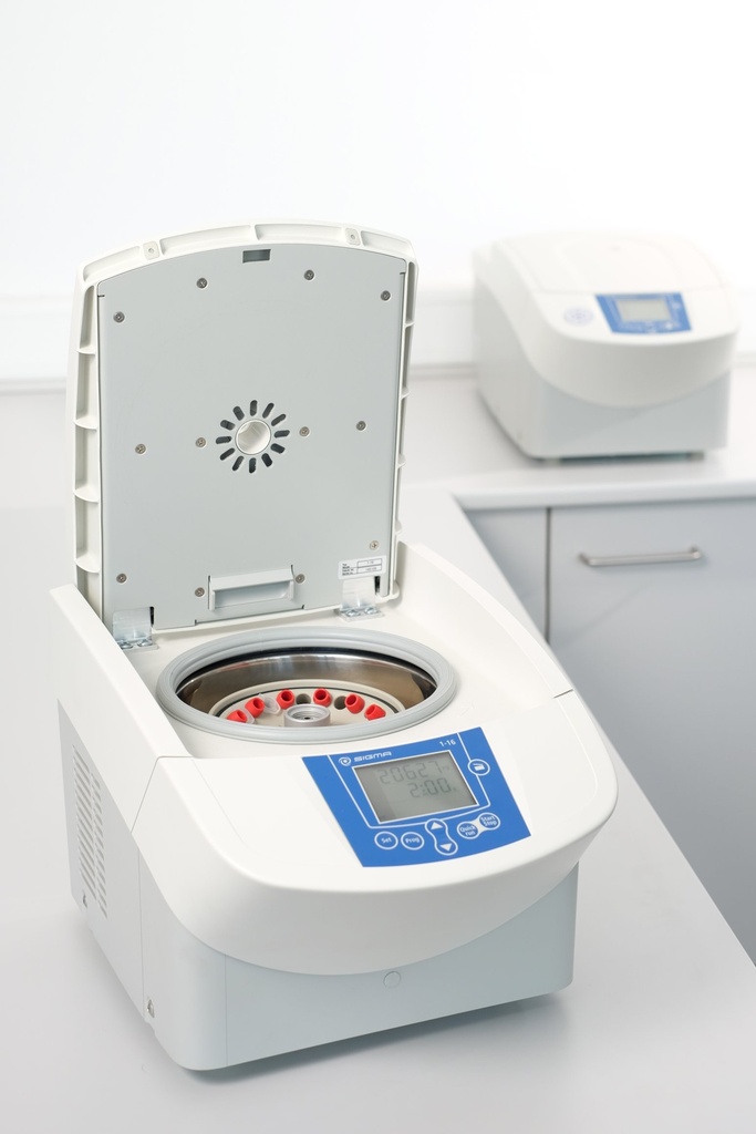 Sigma 16 microcentrifuge opened