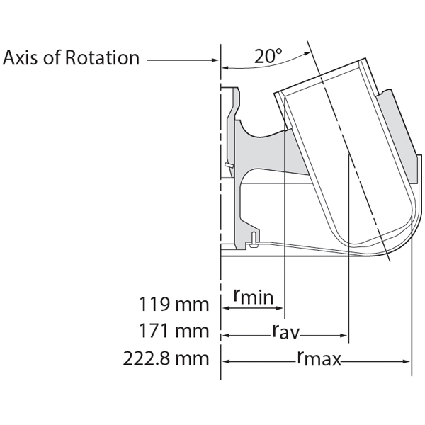 J-LITE® JLA-8.1000 Fixed-Angle Aluminum Rotor 6x 1 Liter, 8,000 rpm, 15,970 xg