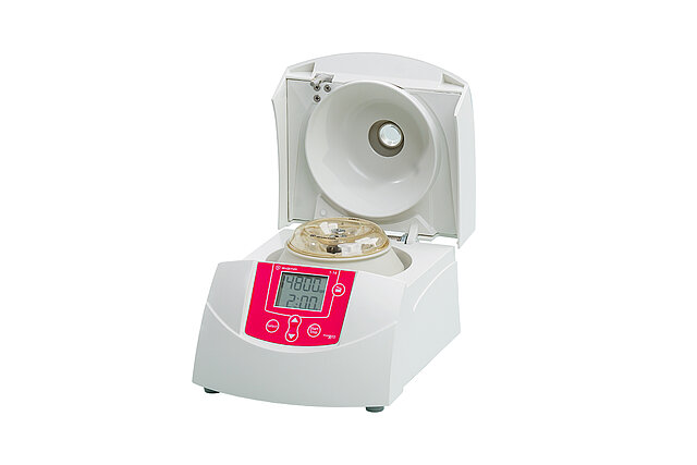 Sigma 1-14 think Pink Edition; laboratory microcentrifuge - open visual