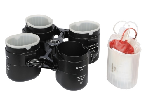Sigma 6-16KS rotor, buckets and liter adapters from blood bag centrifuge package