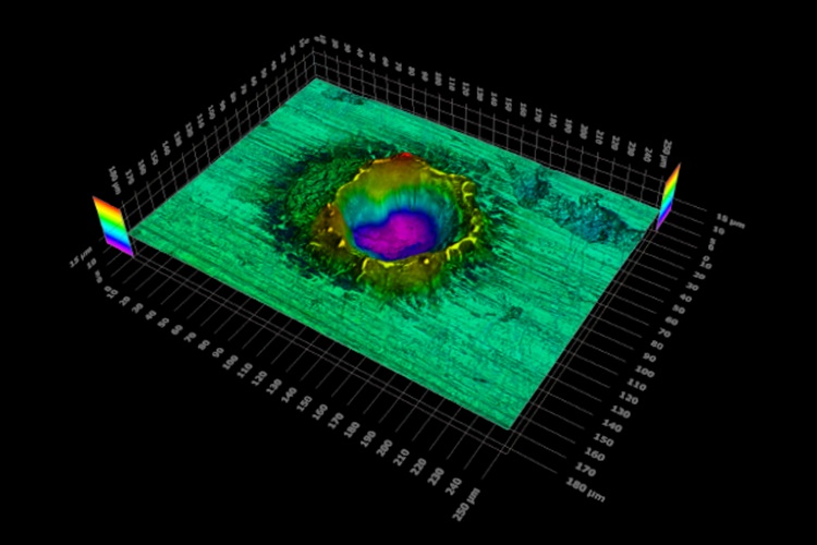 Advanced 3D Measurements of Laser Crater with Evident DSX2000 digital microscope