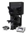 Illustration of FV4000's modular design with upright microscope frame for Electrophysiology configurations for versatile applications.