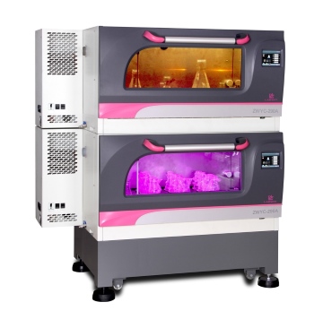 LABWIT ZWYC-290A, 257L Ultimate Cell Stackable Shaking Incubator, 2 units stacked on medium base