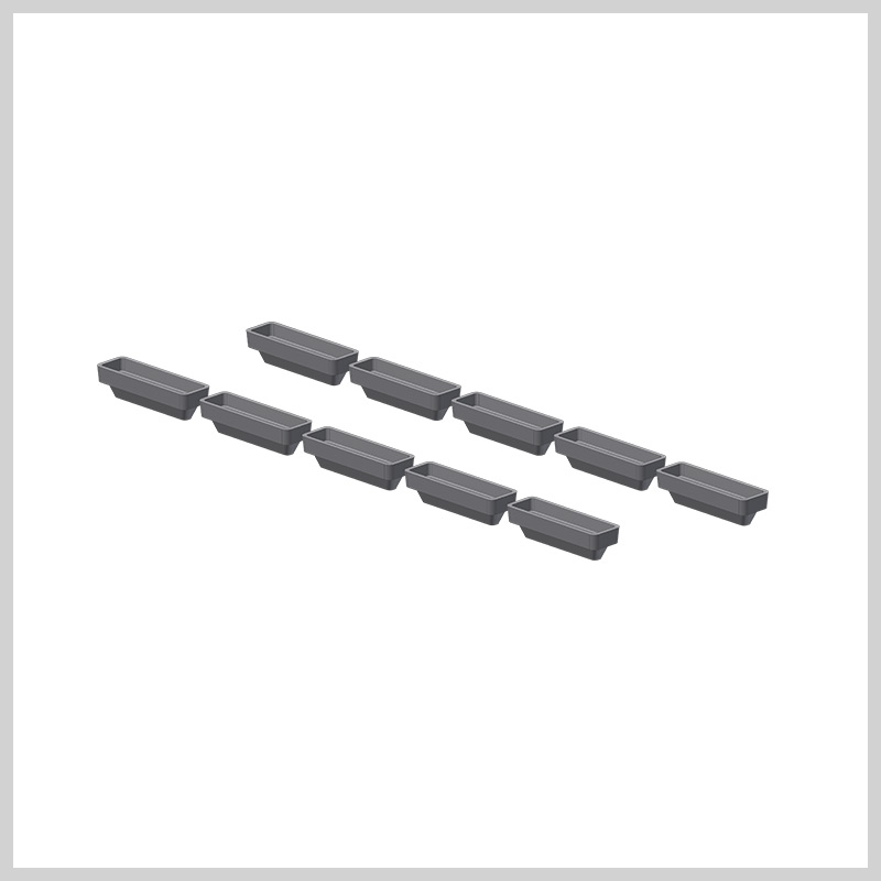 Quartz sample boats for DMA-80, set of 10 pcs - 1,5ml