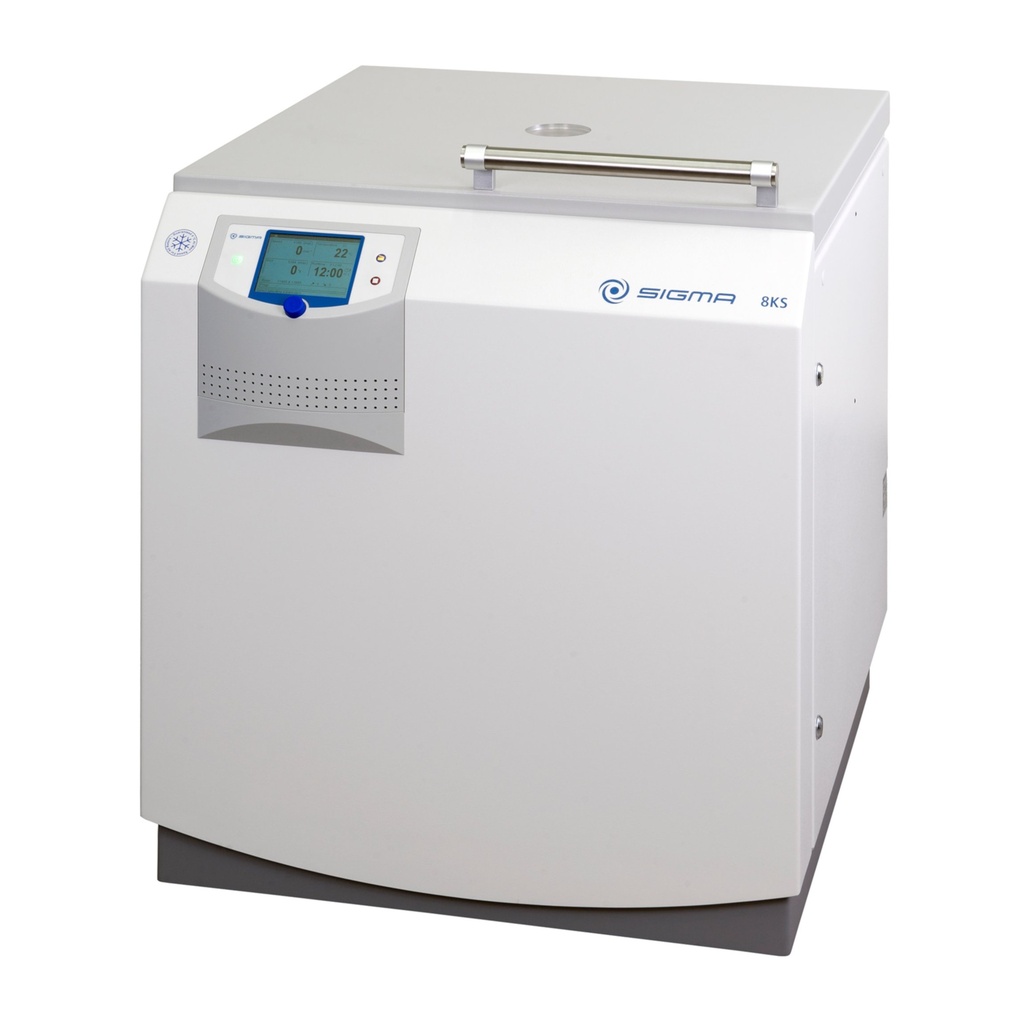 Sigma 8KS, floorstanding refrigerated centrifuge,  aircooled compressor, 3 x 400 V, 50 Hz