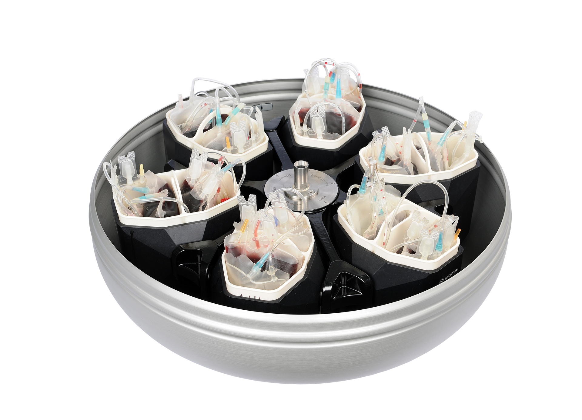 Swing-out rotor with windshield, for 6 buckets in Sigma 8K series